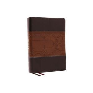 No Brand - NKJV Study Bible, Leathersoft, Brown, Full-Color,  Brown